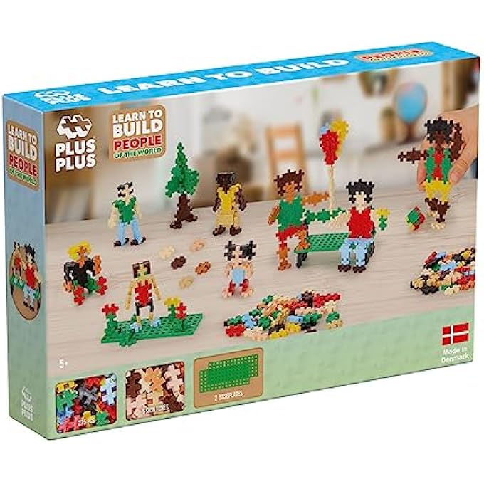 PLUS PLUS PUZZLE - PUZZLE 5 YEARS PEOPLE OF THE WORLD | 3D PUZZLE CHILDREN | CONSTRUCTIONS FOR CHILDREN | EDUCATIONAL GAMES CHILDREN 5 YEARS | PUZZLES CHILDREN 5 YEARS - Image 1